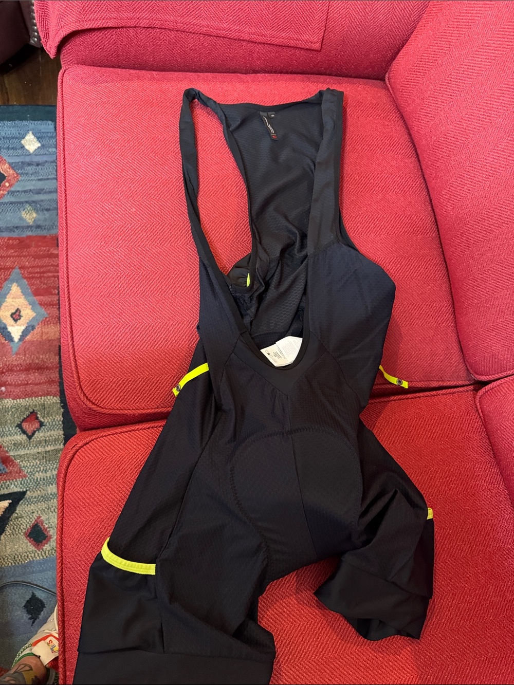 Men’s Specialized Black Cycling Singlet with Neon Yellow Accents & Padding